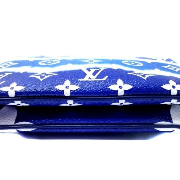 Authentic Louis Vuitton Monogram Escale Double Zipper Pochette Cross Body Bag - Picture 11 of 13